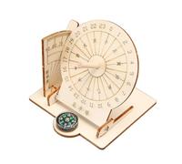 Equatorial Clock Model Wood Hands On Assembly Toy Set For Kid Aged 7-14 Science Project And Parent Child Engagement Outdoor Learning Toy