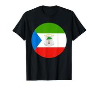 Equatorial Guinea Flag Circle Value Graphic T-Shirt