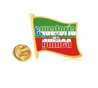 Equatorial Guinea Flag Name Golden Metal Flag Lapel Pin Badge