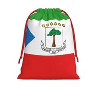Equatorial Guinea Flag Print Drawstring Bag wrap, String Pouches, Premium Packaging Bags for Business & Events S