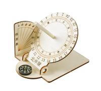 Equatorial Sundials Model Wooden Scientific Model Clock Models Desktop Ornaments Educational Toy for School Wooden Models