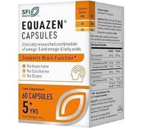 Equazen® Omega 3 & 6 Capsules, Brain & Cognitive Support, DHA, EPA & GLA, Clinically Researched 9:3:1 Formula, Tasteless & Odourless, Halal Certified, Gluten Free, 60 Pack