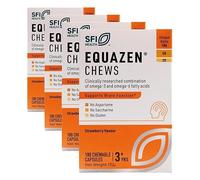 Equazen® Omega 3 & 6 Chews for Kids, Brain & Cognitive Support, DHA, EPA & GLA, Clinically Researched 9:3:1 Formula, Strawberry Flavour, Halal Certified, Age 3+, 720 Pack