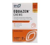 EyeQ Equazen Omega 3 & 6 Chews – Brain & Cognitive Support, DHA EPA GLA, Strawberry, 60 Pack