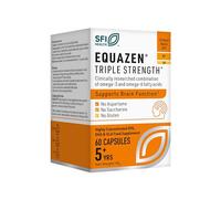 EQUAZEN Triple Strength Capsules | Omega 3 & 6 Supplement | Blend of DHA, EPA & GLA | Supports Brain Function | Suitable from 5 Years Old to Adults | 60 One-a-Day Capsules