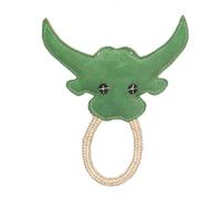 EQUEPETS Bull Suede Dog Toy - Adorable Character Figure with Beautiful Design. Made of Genuine Leather with 100%