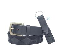 EQUEPETS Premium Leather Polo Belt for Men - Handcrafted Argentine Style - Elegant & Durable - Adjustable Fit - Perfect for Casual & Formal Wear, Black (L)