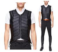 Equestrian Classic British Style Horse Riding Vest Body Protector with Zipper - Professional Safety Training Vest for Adults