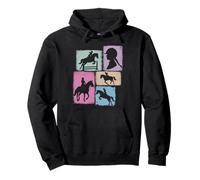 Equestrian Collage Horsewoman Women Kids Horse Riding Youth Pullover Hoodie