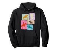 Equestrian Collage Horsewoman Women Kids Horse Riding Youth Pullover Hoodie