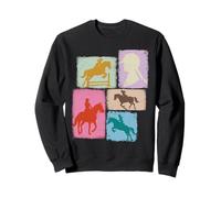 Equestrian Collage Horsewoman Women Kids Horse Riding Youth Sweatshirt