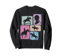 Equestrian Collage Horsewoman Women Kids Horse Riding Youth Sweatshirt
