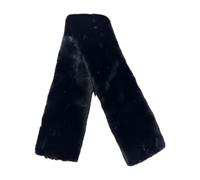 Equestrian Girth Sleeve with Slide-on Open-End Structure | Black Plush Fabric, Slide-on Structure for an Existing Horse Girth, Soft Layer for Routine Horseback Riding Setup