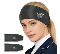 Equestrian Headband Under Helmet for Women - Horseback Riding Headband, Silk-Feel Helmet Liner & Hair Protector, All-Season Horse Riding Gear for Dressage and Training (2, Black)