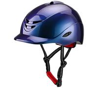 Equestrian Helmet in Gradient Blue, Horseback Riding Helmet for Youth and Adults, Plastic Shell with EPS Buffer, Adjustable Size M, 20.5-22.8 in, 52-58 cm