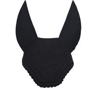 Equestrian Horse Ear Bonnet Silent Ear Net Crochet Bonnet with Soft Cotton Ear Covers Sound Restant Fly Protection (Black, X-Large)