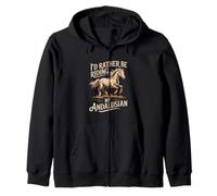 Equestrian I'd Rather Be Riding My Andalusian Horse Zip Hoodie