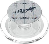 Equestrian jumping horses women equine riding jumping horse PopSockets PopGrip for MagSafe