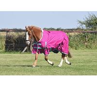 Equestrian King Lightweight No Fill Turnout Horse Rug 600D Standard And Combo Neck Waterproof Raspberry (Standard, 6'3'')