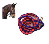 Equestrian Lead Rope, 1PCS Horse Lead Rope Travelling Stable Field Strong Cotton 2 Meter Leadrope Easy Clip Hook Red&Blue 2M