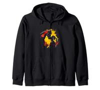 Equestrian Love a passionate horse and rider kissing pony Zip Hoodie
