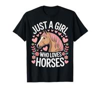Equestrian Passion Just A Girl Who Loves Horses Rider T-Shirt