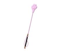 Equestrian practice whip (cat claw shape), flexible and wear-resistant, novice riding auxiliary whip handle, non-slip, accurately conveys instructions(Pink)