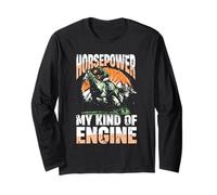 Equestrian Rider Horsepower My Kind of Engine Long Sleeve T-Shirt