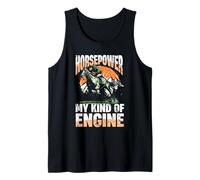 Equestrian Rider Horsepower My Kind of Engine Tank Top