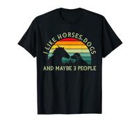 Equestrian Riding I Like Horses Dogs And Maybe 3 People T-Shirt