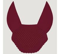 Equestrian Sound Restant Fly Protection Horse Ear Bonnet Silent Ear Net Crochet Bonnet with Soft Cotton Ear Covers (Burgundy, Medium)