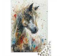 Equestrian Splatter Jigsaw Puzzle for Adults, 1000 Pieces, 38x26cm/1000pcs, Screen-Free Leisure, Evening Leisure And Puzzle Lovers