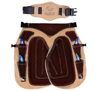 EQUESTRIAN STORE Farrier Apron for Men & Women 59 cm/65 cm/70 cm/75 cm, Cowhide Suede Leather, Adjustable Waist, Durable Farrier Chaps for Horse Shoeing & Hoof Trimming (27 inches (70 cm))