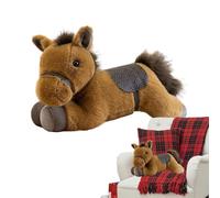 Equestrian Toy - Plush Foal Figure, 30cm Decorative Horse Doll for Teens, Premium Fabric Gelding with Realistic Detailing, Living Room Decor, Collectible Mare for Adults and Children