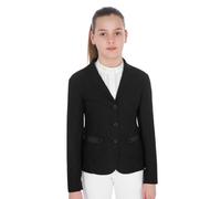 EQUESTRO three-button perforated competition jacket for girls