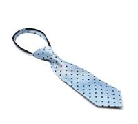 Equetech Adults Pre-tied Polka Dot Zipper Tie - Lt Blue/Navy
