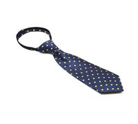 Equetech Adults Pre-tied Polka Dot Zipper Tie - Navy/Gold