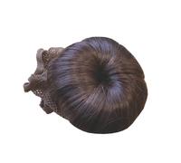 Equetech Bun Extension Hairnet - Equestrian Dressage Rider Hair Net with fake bun attached, One size - Perfect for short or thin hair (Brunette (dark brown))