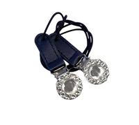 Equetech Crystal Competition Number Clips - Navy, One Size Fits All - Equestrian Show Number Holders for Ridden Showing, Evening Performances & Dressage