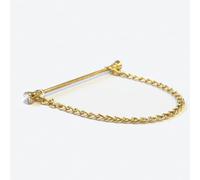 Equetech Crystal Showing Collar Pin & Chain, Gold-Tone (Gold/Crystal)