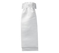 Equetech Deluxe Ready-Tied Stock - White Circle Diamante Equestrian Dressage Tie (Stock Pin Not Included)