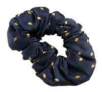 Equetech Diamond Showing Equestrian Hair Scrunchie - Navy/Gold Riding Competition Accessory