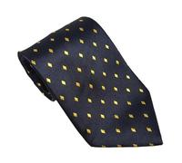 Equetech Diamond Showing Tie - Navy/Gold One Size Equestrian Riding Show Tie