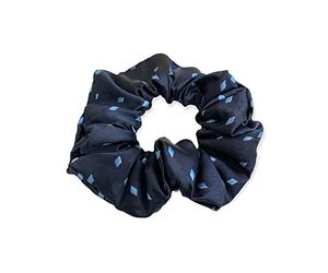 Equetech Dimaond Showing Equestrian Scrunchie (Navy/Lt Blue)
