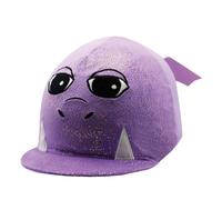 Equetech Drake Dragon Hat Silk Riding Helmet Cover - Purple, One Size - Fun Equestrian Novelty Helmet Silk for Horse Riding & Fancy Dress