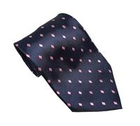 Equetech Junior Children's Diamond Showing Equestrian Tie (Navy/Pink)