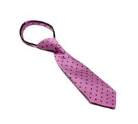 Equetech Junior Pre-Tied Polka Dot Show Zipper Tie - Rose/Navy Equestrian Riding Tie