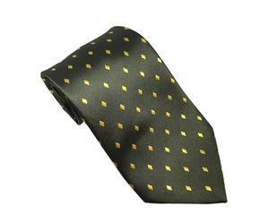 Equetech Kids Diamond Showing Tie - Forest Green/Gold One Size Children’s Equestrian Show Tie