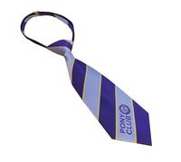Equetech Official Pony Club Ready-Tied Tie - Purple, Light Blue & Gold Striped Equestrian Events Tie