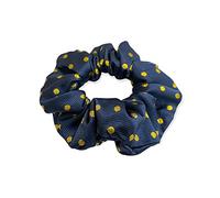 Equetech Polka Dot Hair Scrunchie - Navy/Gold Metallic
